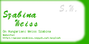 szabina weiss business card